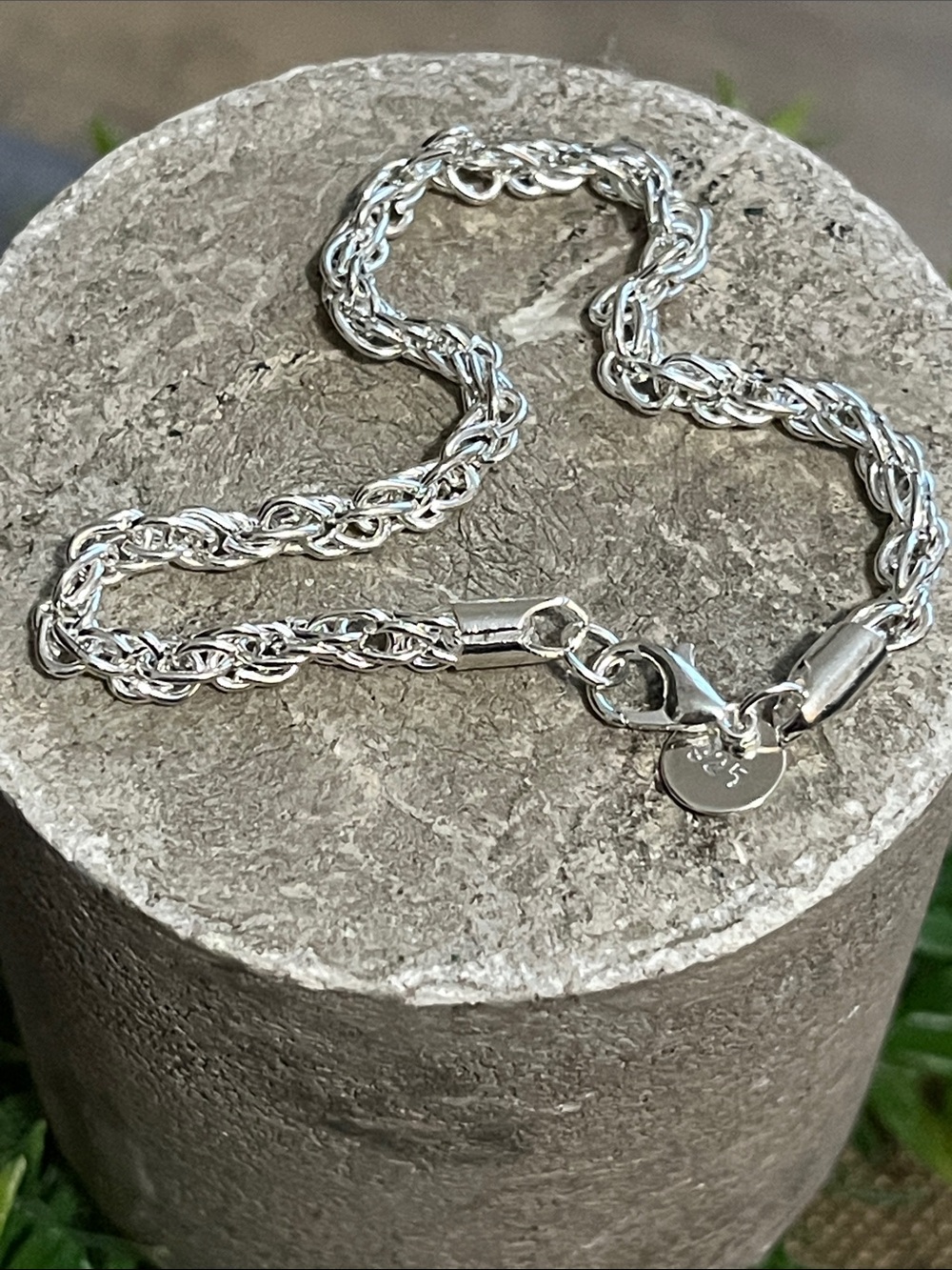 Sterling  Twisted Rope Design Bracelet ~New~